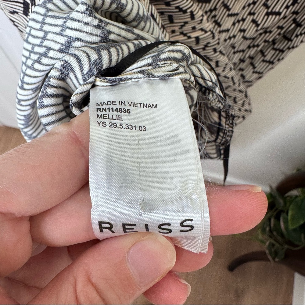 Reiss Mellie Bead Print Midi Dress - Picture 10 of 11